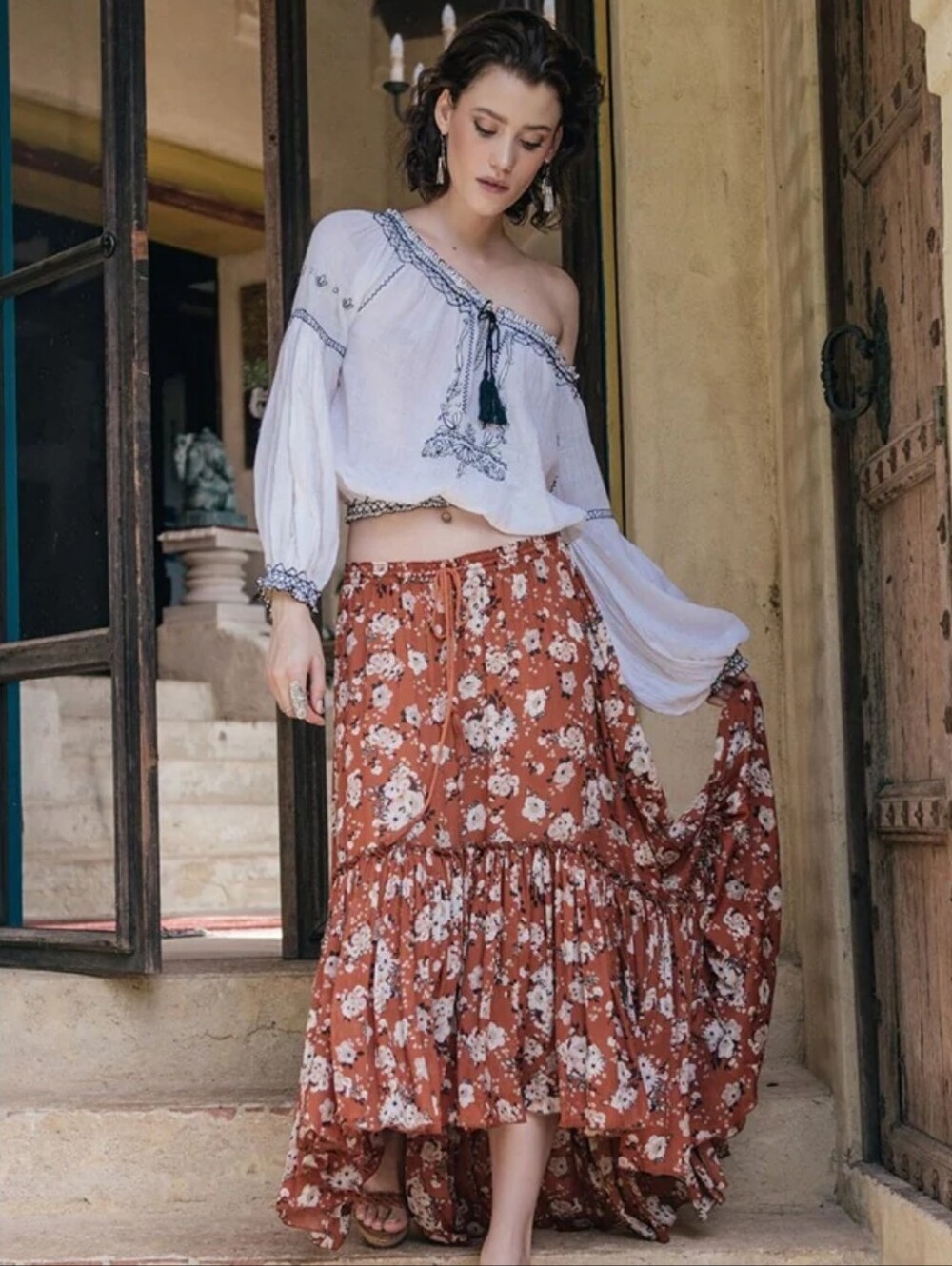 Spell Gypsy Dancer High Low Maxi Skirt